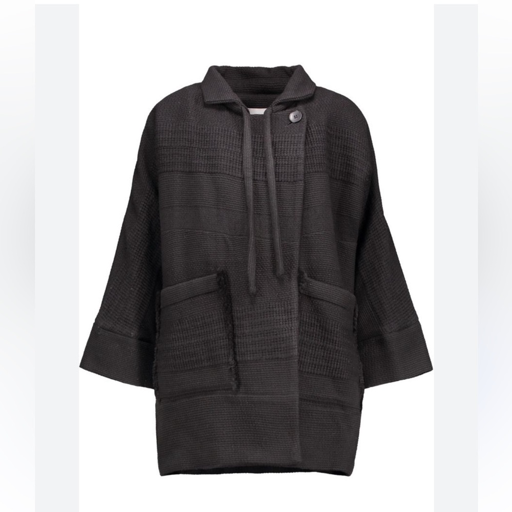 IRO Blanky Textured Woven Coat Black EUC EU 36 US M